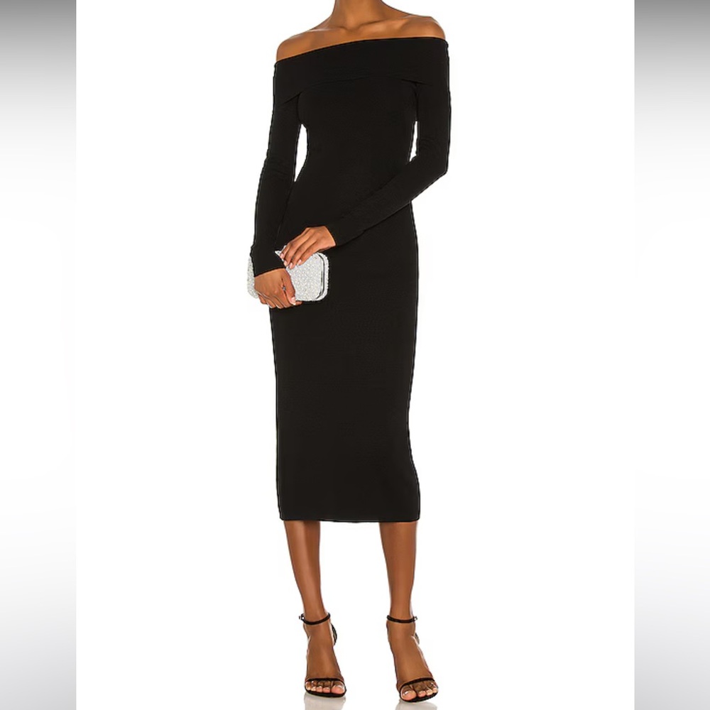NWT Bardot Revolve Off Shoulder Long Sleeve Sweater Dress